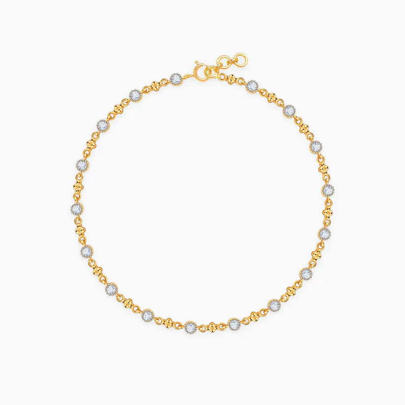 Celestial Diamond Bracelet in Luxe Gold Finish