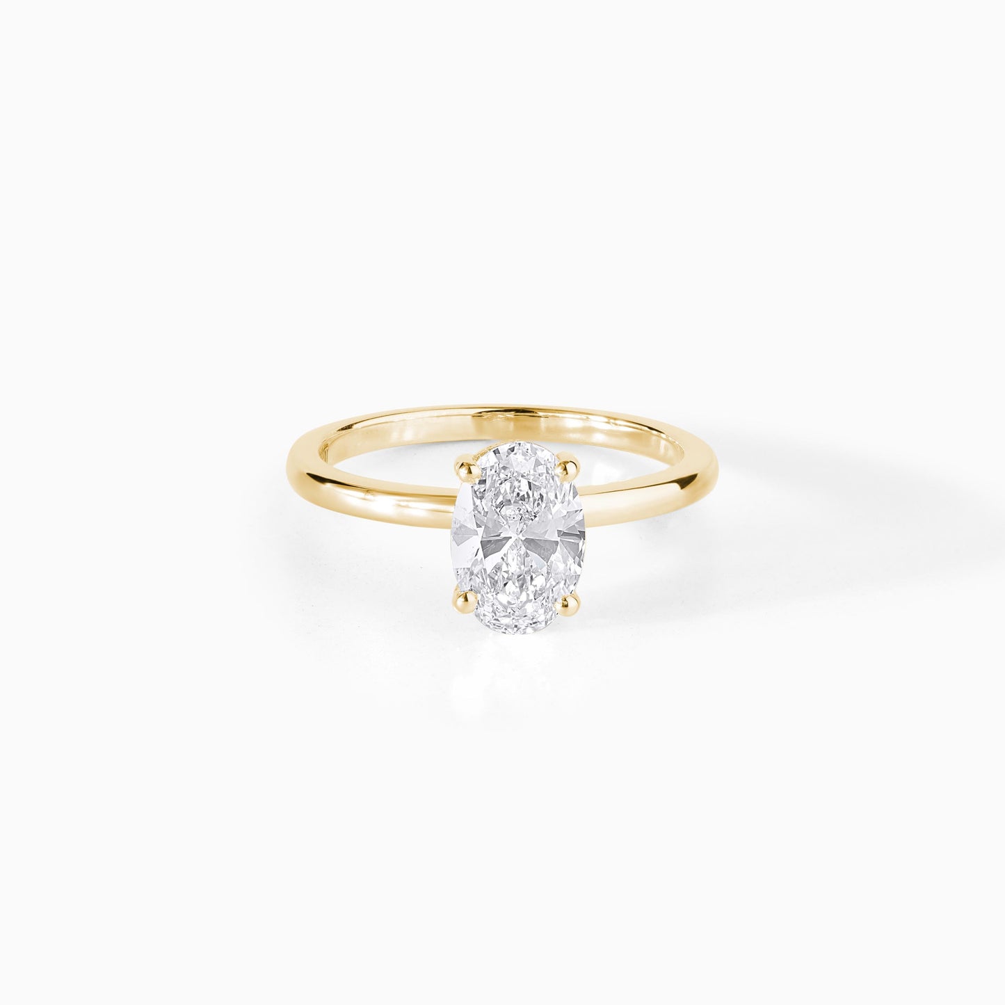 Oval Hidden Halo Moissanite Engagement Ring | 925 Sterling Silver Solitaire (2 Carat)