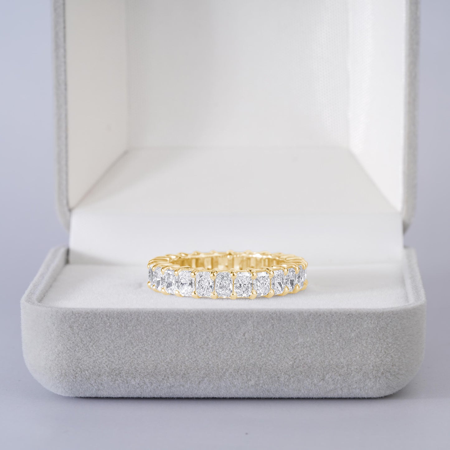 Diamond Eternity Band Ring, Full Eternity Wedding Band, Oval & Round Diamond Ring, Silver Anniversary Band, Stackable Bridal Ring