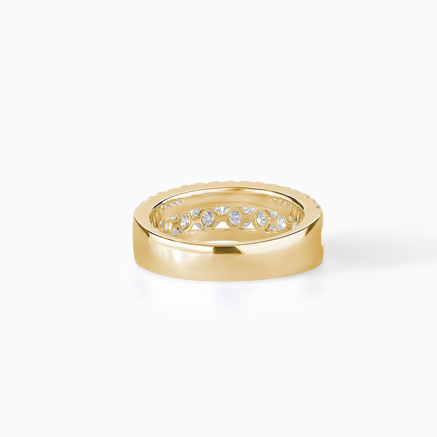 Sterling Silver Moissanite Eternity Band: Diamond Alternative Wedding Ring