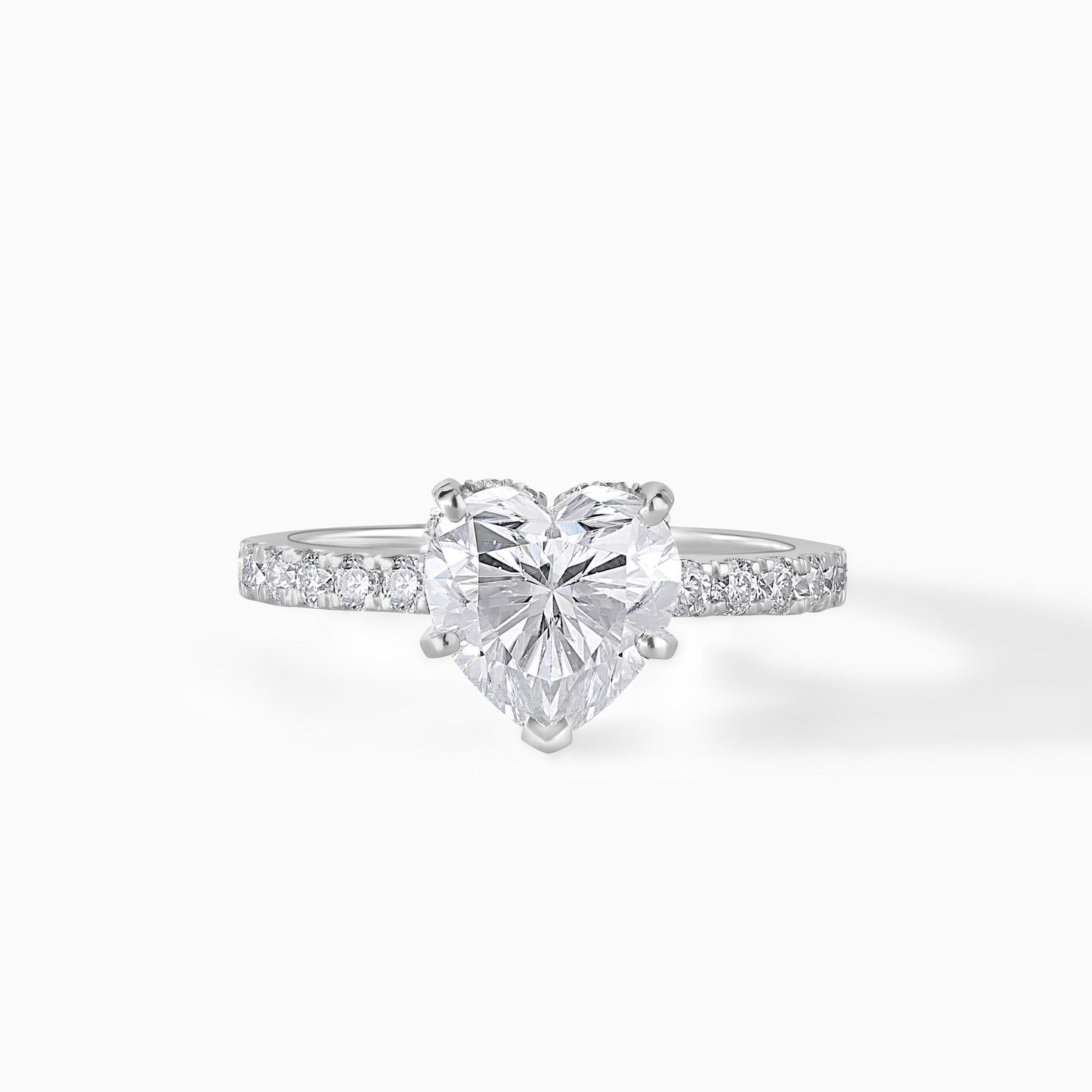 Heart Shaped Diamond Ring | Heart Engagement Ring | Dainty Promise Silver Ring | Romantic Gift for Her | Minimalist Bridal Ring