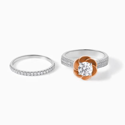 Moissanite Engagement Ring Sterling Silver Jewelry Piece Elegant Design Round Cut Diamond Alternative Gemstone Sparkle Bridal Wedding