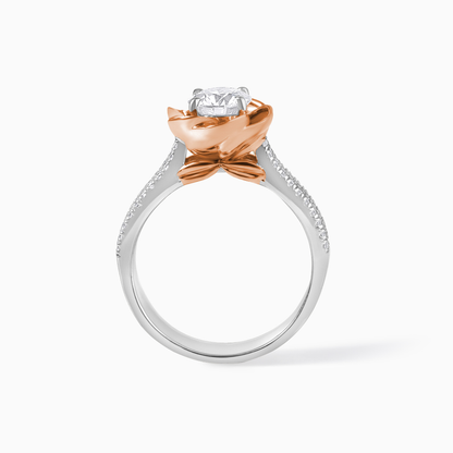 Moissanite Engagement Ring Sterling Silver Jewelry Piece Elegant Design Round Cut Diamond Alternative Gemstone Sparkle Bridal Wedding