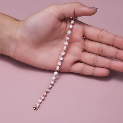 Moissanite Tennis Bracelet: Sterling Silver, Diamond Alternative, Bridal Jewelry