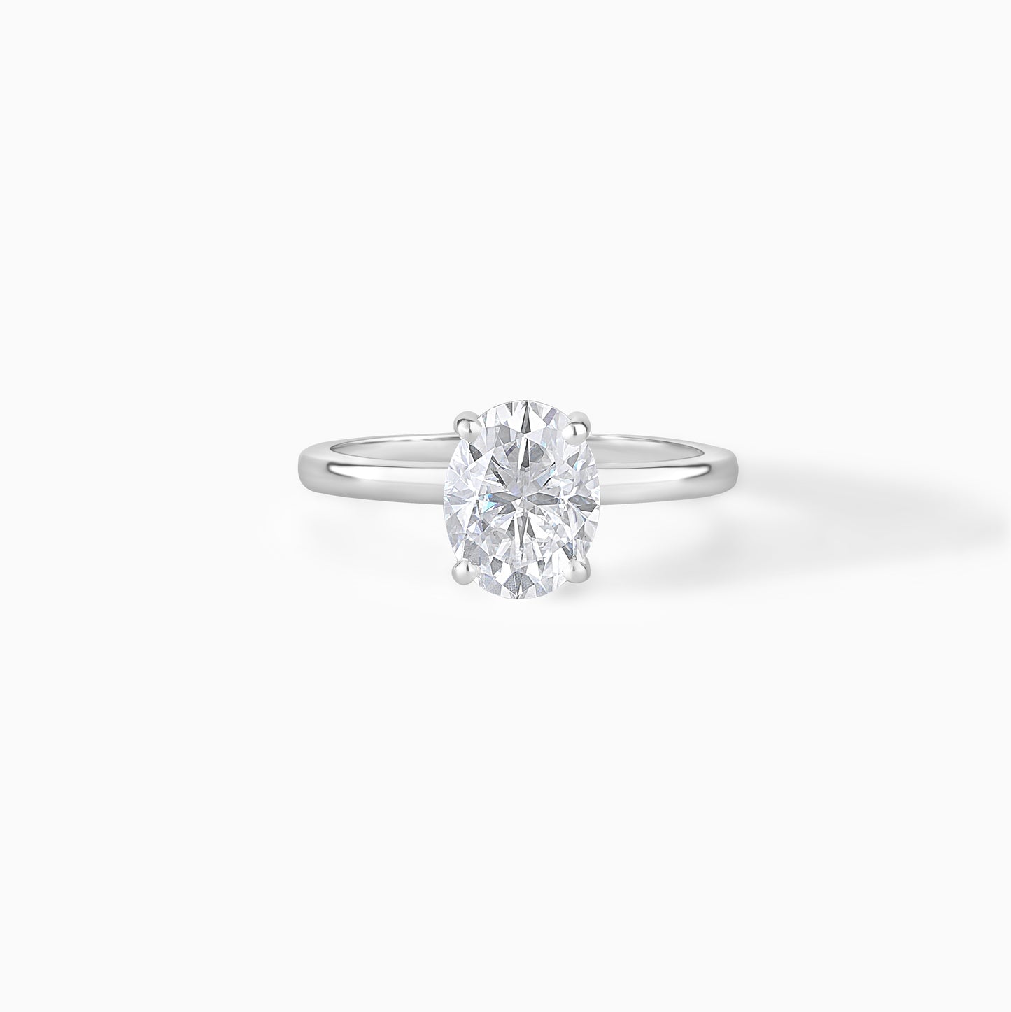 Oval Cut Moissanite Engagement Ring