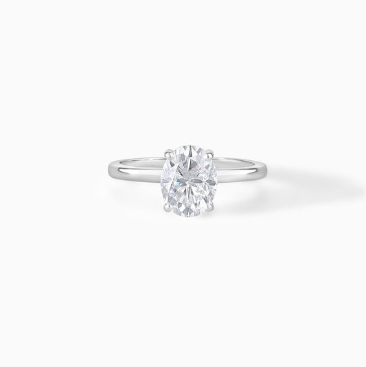 Oval Cut Moissanite Engagement Ring