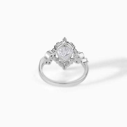 9*7 Pear Halo Engagement Ring