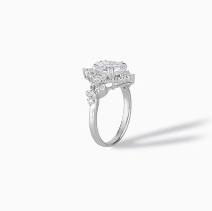 9*7 Pear Halo Engagement Ring