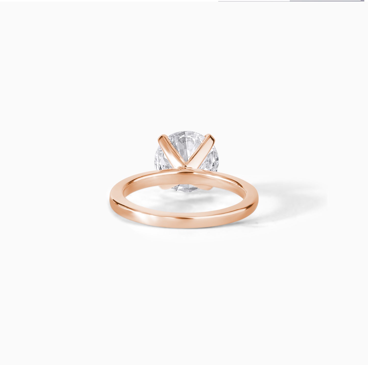 Lab-grown Diamond Solitaire Ring Solid Gold Engagement Round Cut Bridal Jewelry (2.00CT)
