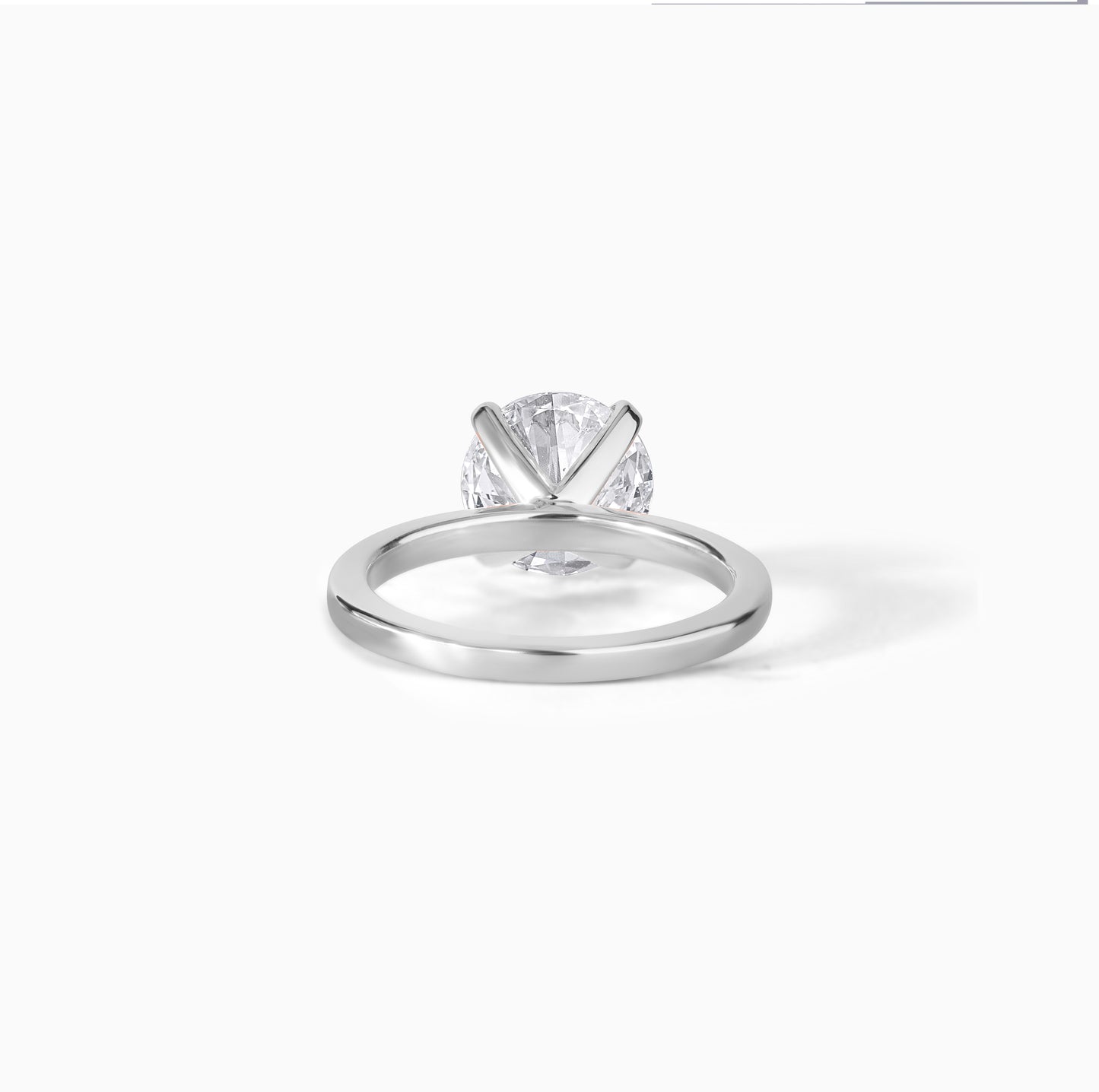 Lab-grown Diamond Solitaire Ring Solid Gold Engagement Round Cut Bridal Jewelry (2.00CT)