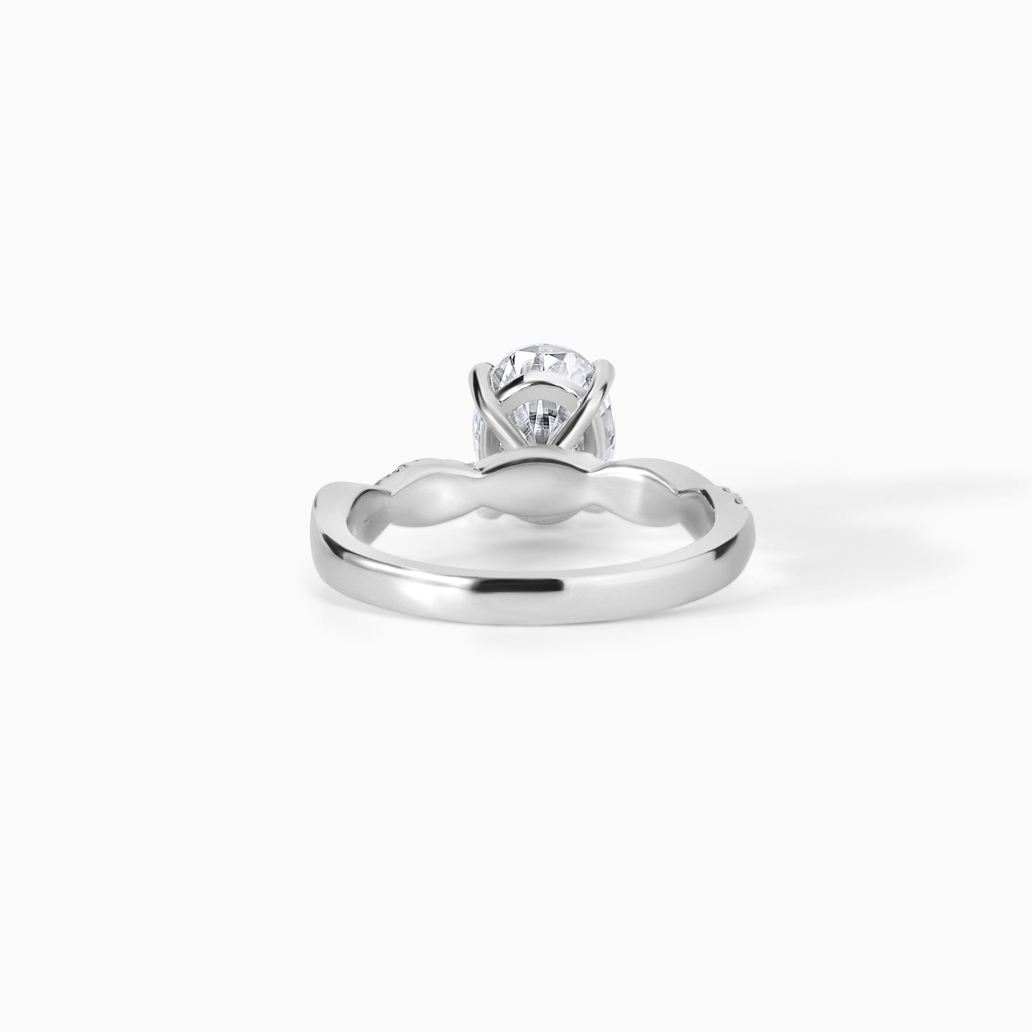 Oval Cut Moissanite Twisted Ring
