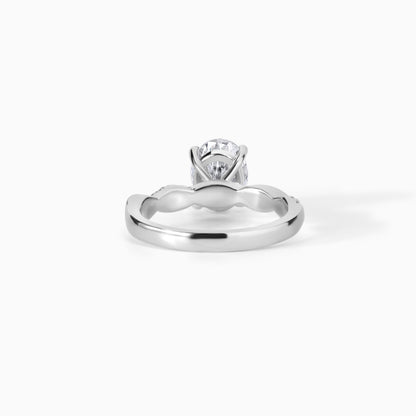 Oval Cut Moissanite Twisted Ring