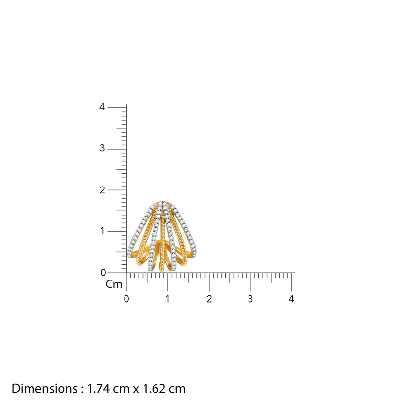 Golden Eternal Shell-Inspired Statement Earrings