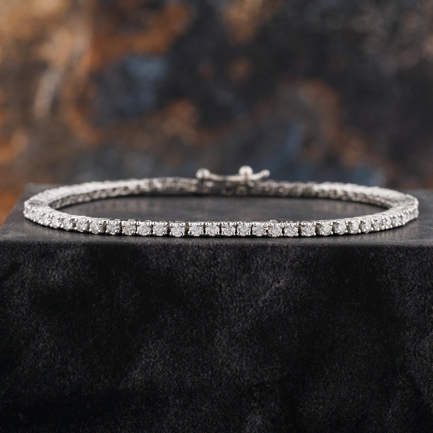 Moissanite Tennis Bracelet Sterling Silver Wedding Jewelry Elegant Accessory Bridal Piece Anniversary Gift Diamond Alternative Luxury Wrist