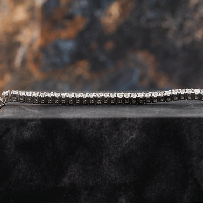 Moissanite Tennis Bracelet Sterling Silver Wedding Jewelry Elegant Accessory Bridal Piece Anniversary Gift Diamond Alternative Luxury Wrist