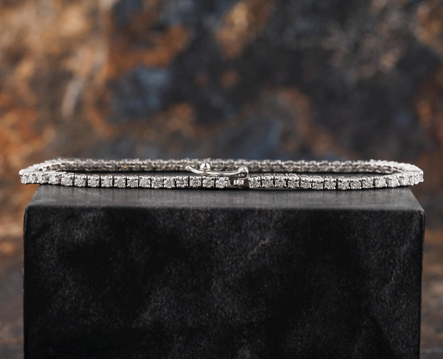 Moissanite Tennis Bracelet Sterling Silver Wedding Jewelry Elegant Accessory Bridal Piece Anniversary Gift Diamond Alternative Luxury Wrist