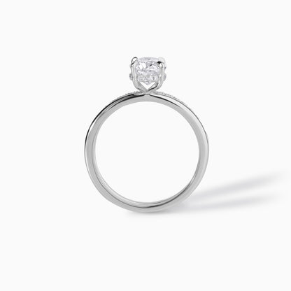 Oval Moissanite Ring Sterling Silver Engagement Ring Hidden Halo Wedding Band Matching Set Bridal Jewelry Wedding Gift Anniversary Present