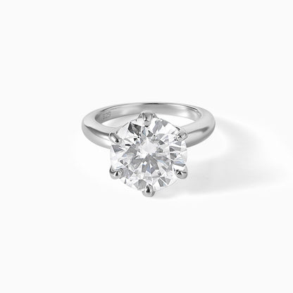 Elegant Round Cut Solitaire Engagement Ring 925 Sterling Silver Promise Ring Classic Minimalist Jewelry Gift for Her Wedding Anniversary Set