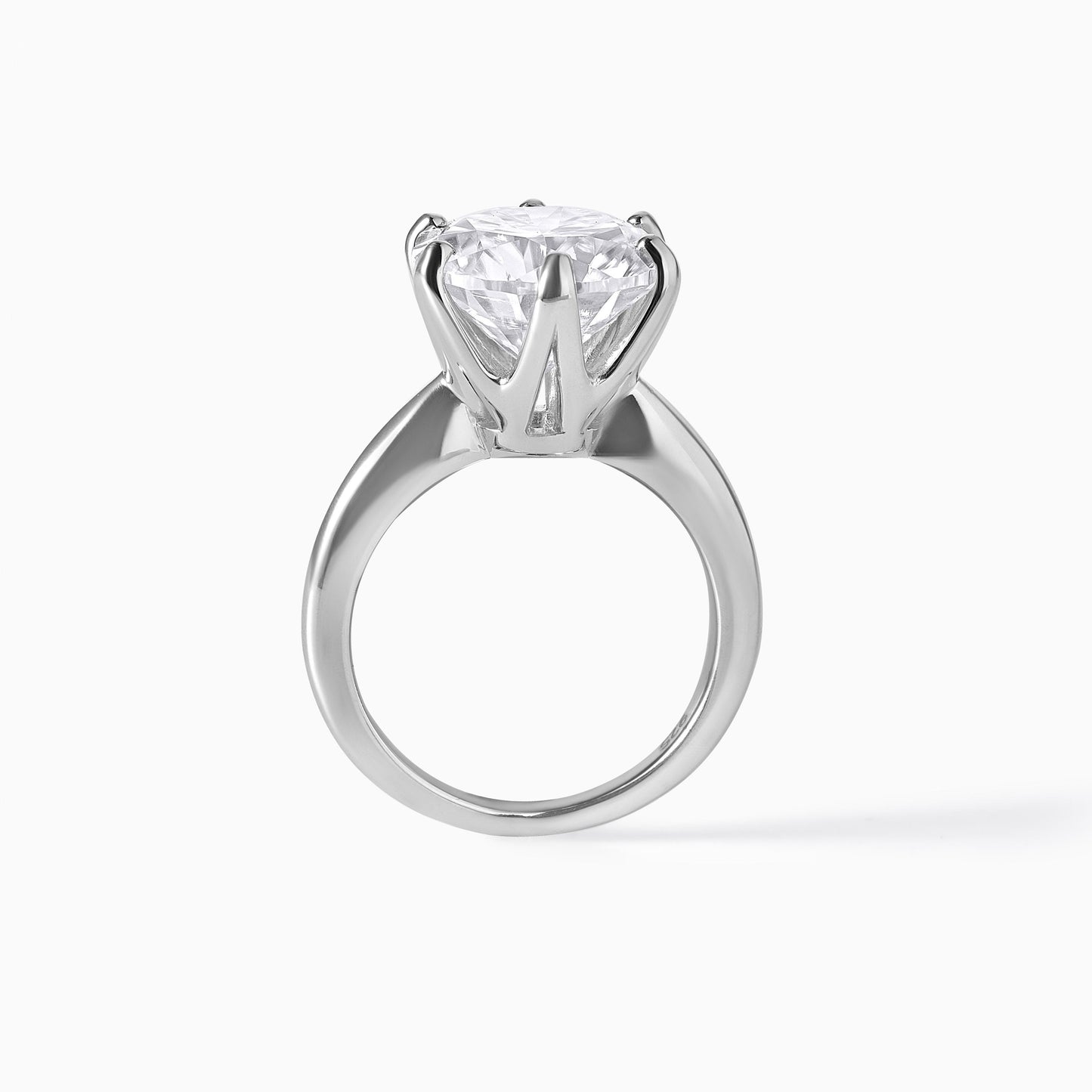 Elegant Round Cut Solitaire Engagement Ring 925 Sterling Silver Promise Ring Classic Minimalist Jewelry Gift for Her Wedding Anniversary Set