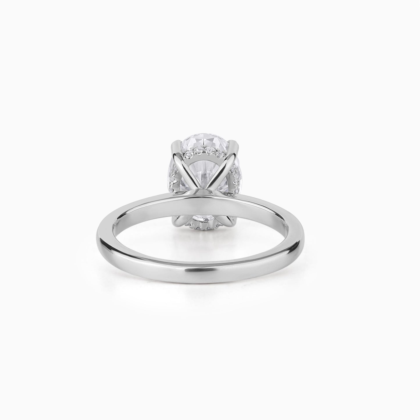 Oval Cut Moissanite Solitaire Engagement Ring, Hidden Halo Silver Ring, Minimalist Bridal Ring, Elegant Promise Ring, Timeless Gift for Her