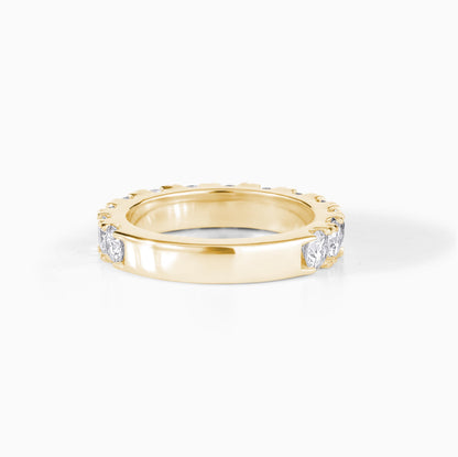 Rainbow Gemstone Eternity Band in Yellow Gold | Diamond Wedding Band | Colorful Birthstone Ring | Anniversary Stackable Ring for Her