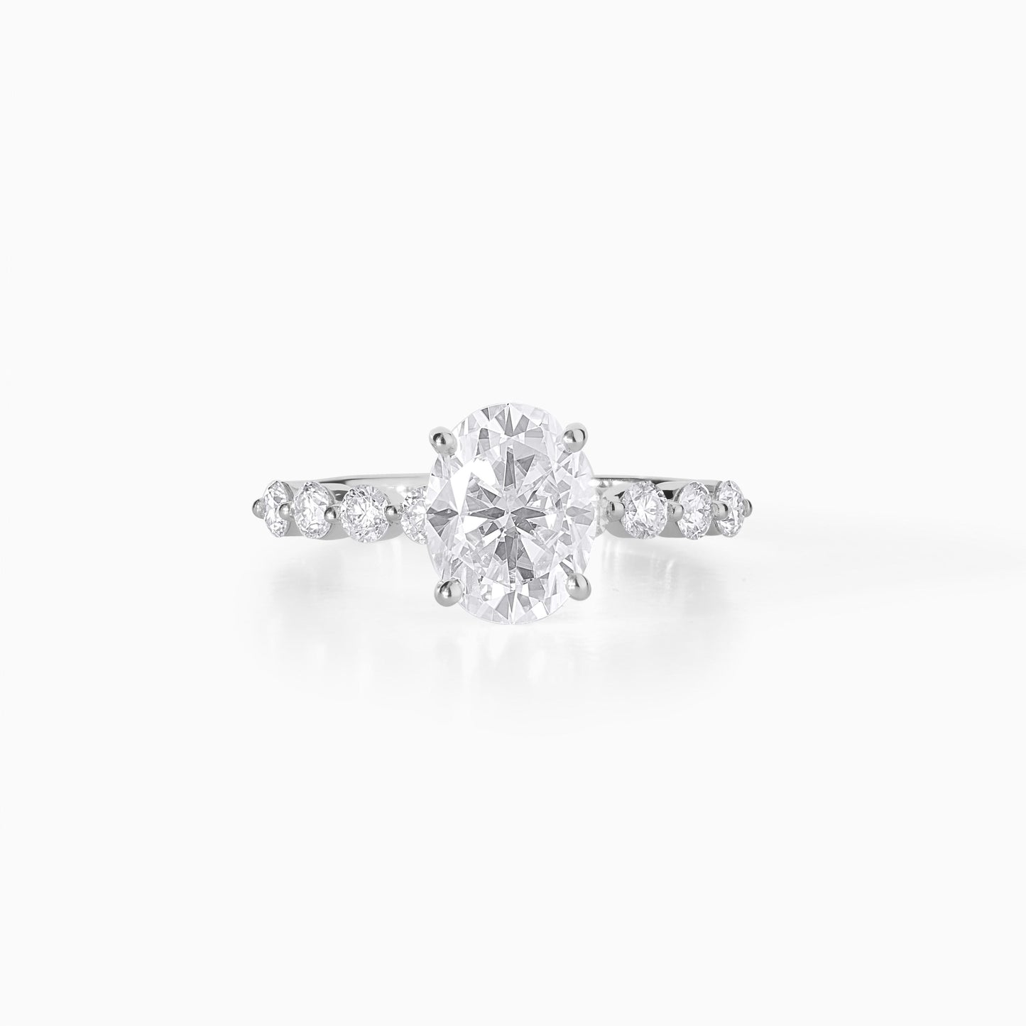 Oval Cut Moissanite Engagement Ring