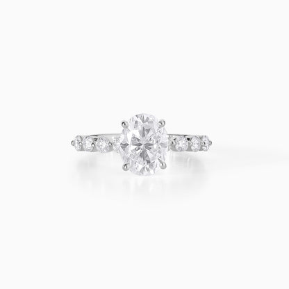 Oval Cut Moissanite Engagement Ring