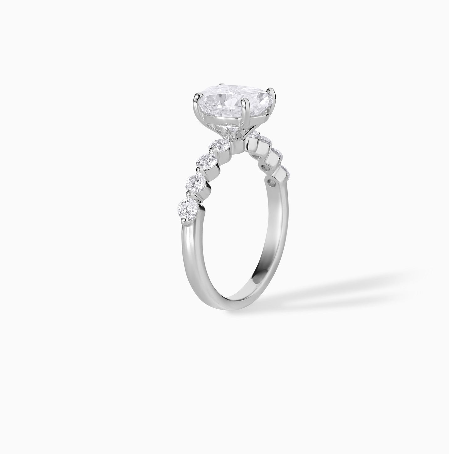 Oval Cut Moissanite Engagement Ring