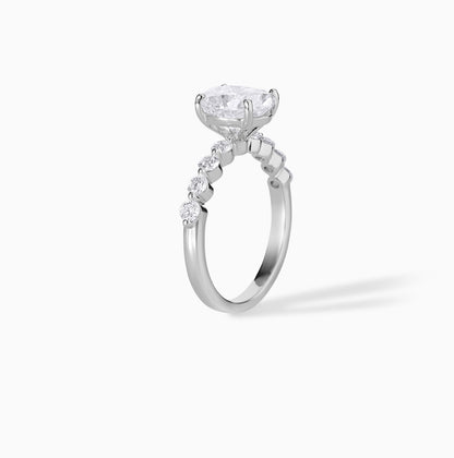 Oval Cut Moissanite Engagement Ring