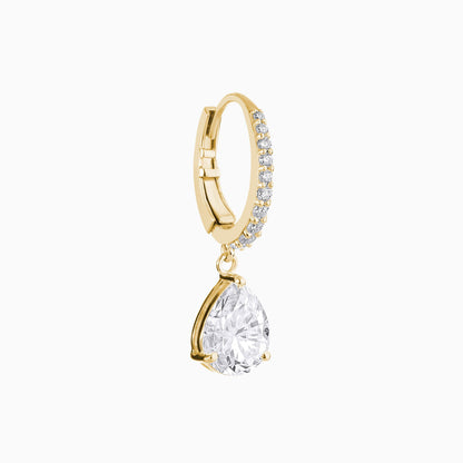 Teardrop Moissanite Earrings: Sterling Silver Bridal Dangle Gemstone Accessories