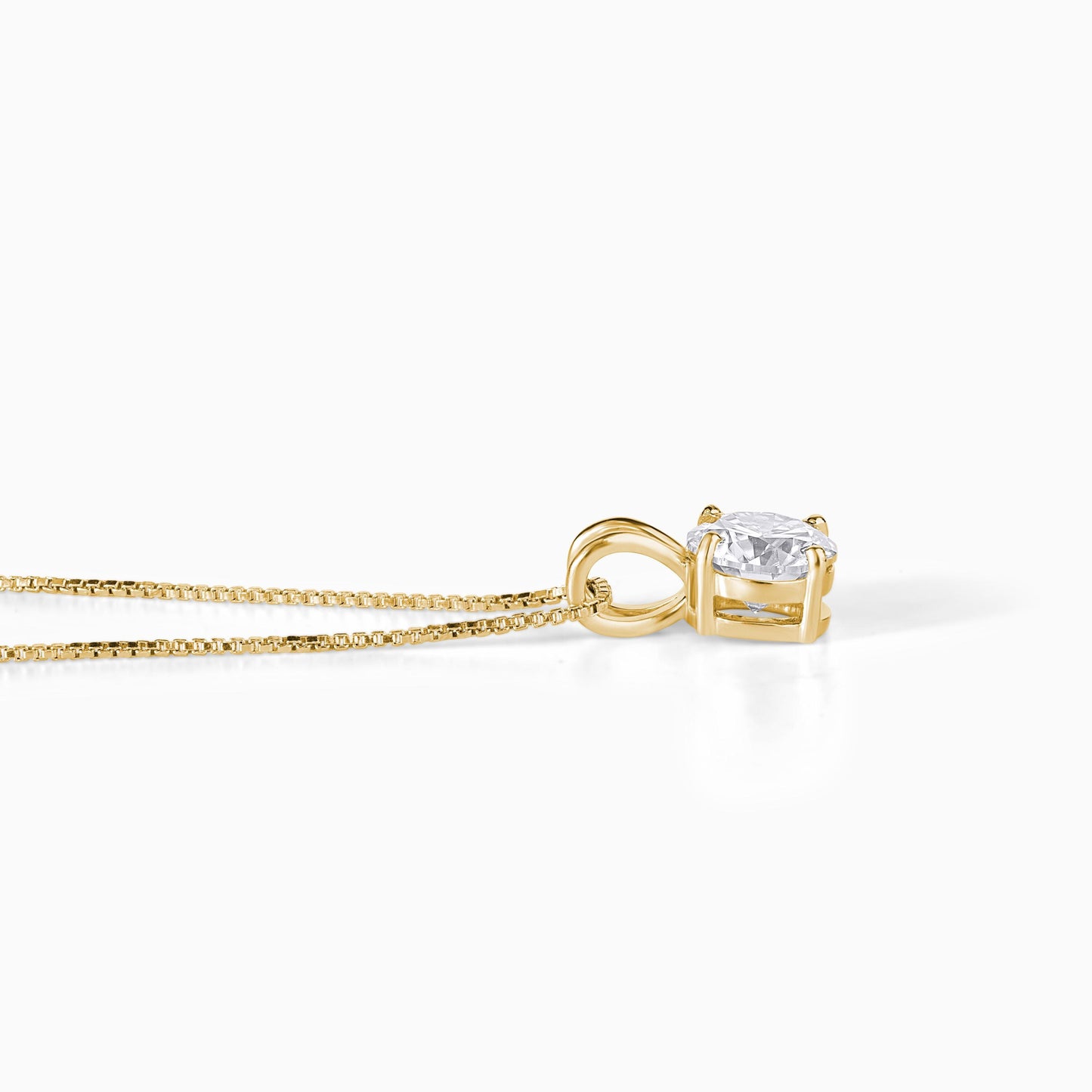Moissanite Pendant Necklace Sterling Silver Jewelry Bridal Gift Anniversary Present Elegant Accessory Everyday Wear Sparkly Statement Round