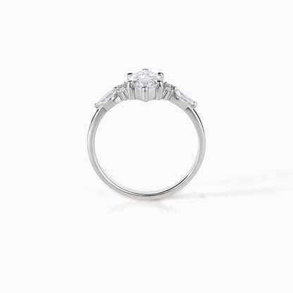 Marquise Moissanite Ring Sterling Silver Engagement Diamond Alternative Bridal Jewelry Wedding Band Anniversary Gift Elegant Design