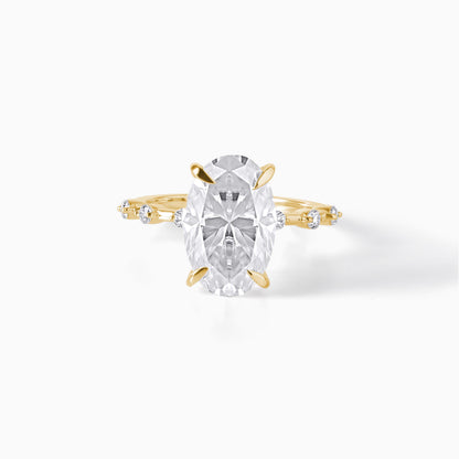 Oval Cut Engagement Ring 925 Sterling Silver Hidden Halo Ring