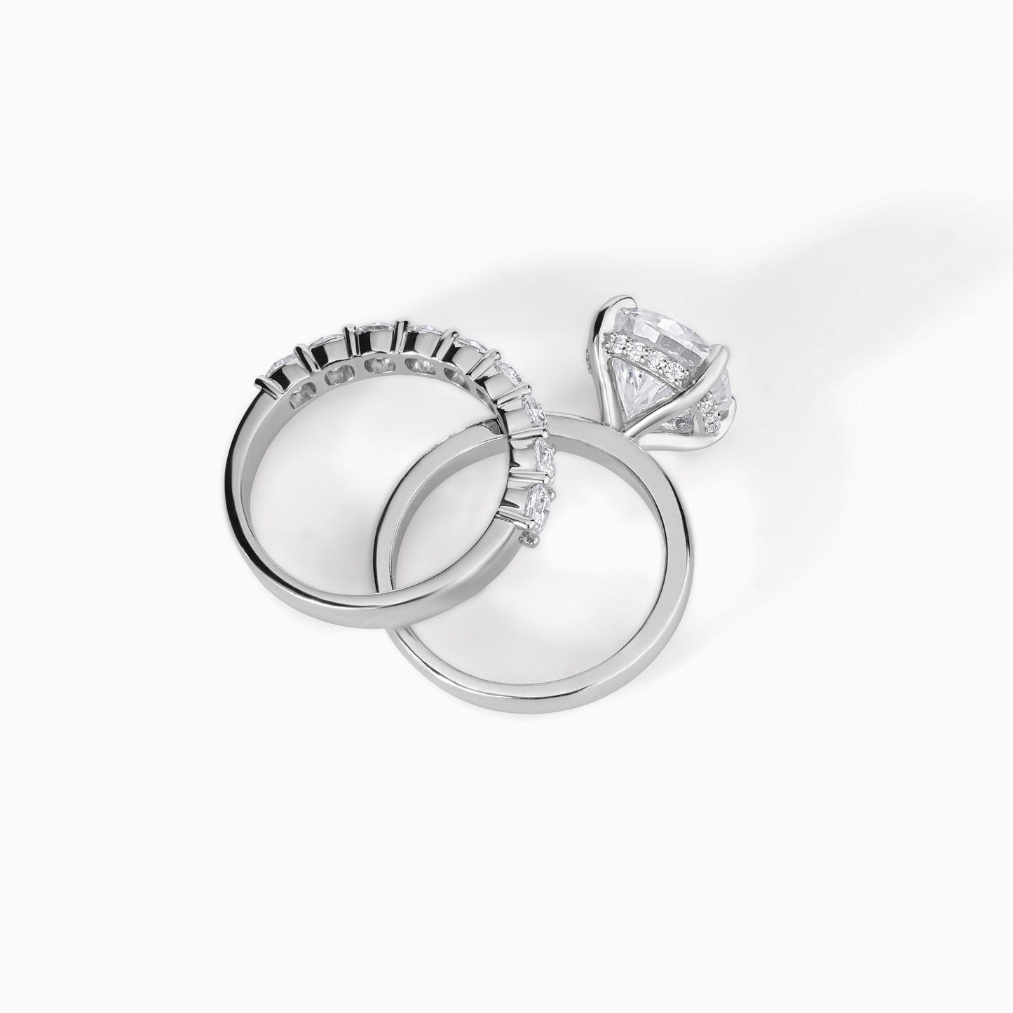 Elegant 3 CT Cushion Cut Moissanite Engagement Ring Set, 925 Silver Wedding Band | Minimalist Bridal Set | Timeless Anniversary Gift for Her