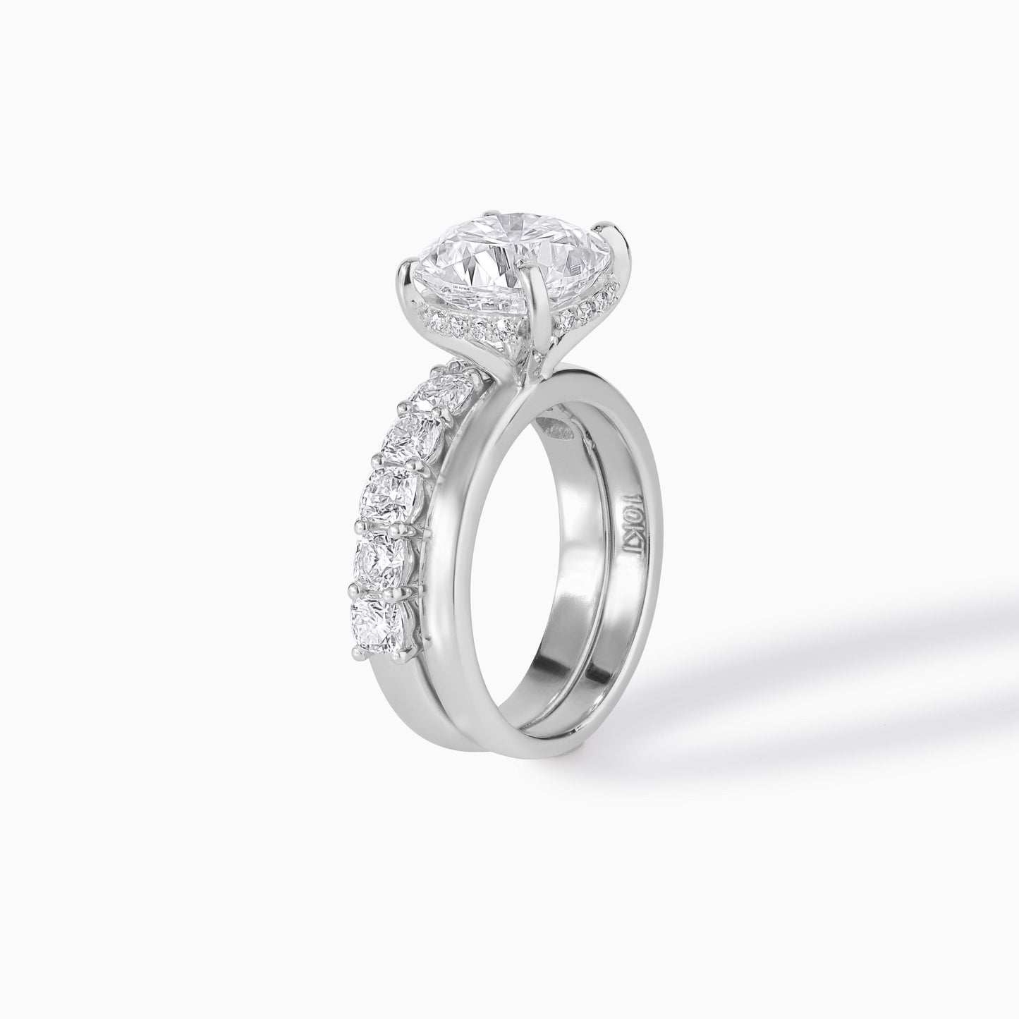 Elegant 3 CT Cushion Cut Moissanite Engagement Ring Set, 925 Silver Wedding Band | Minimalist Bridal Set | Timeless Anniversary Gift for Her