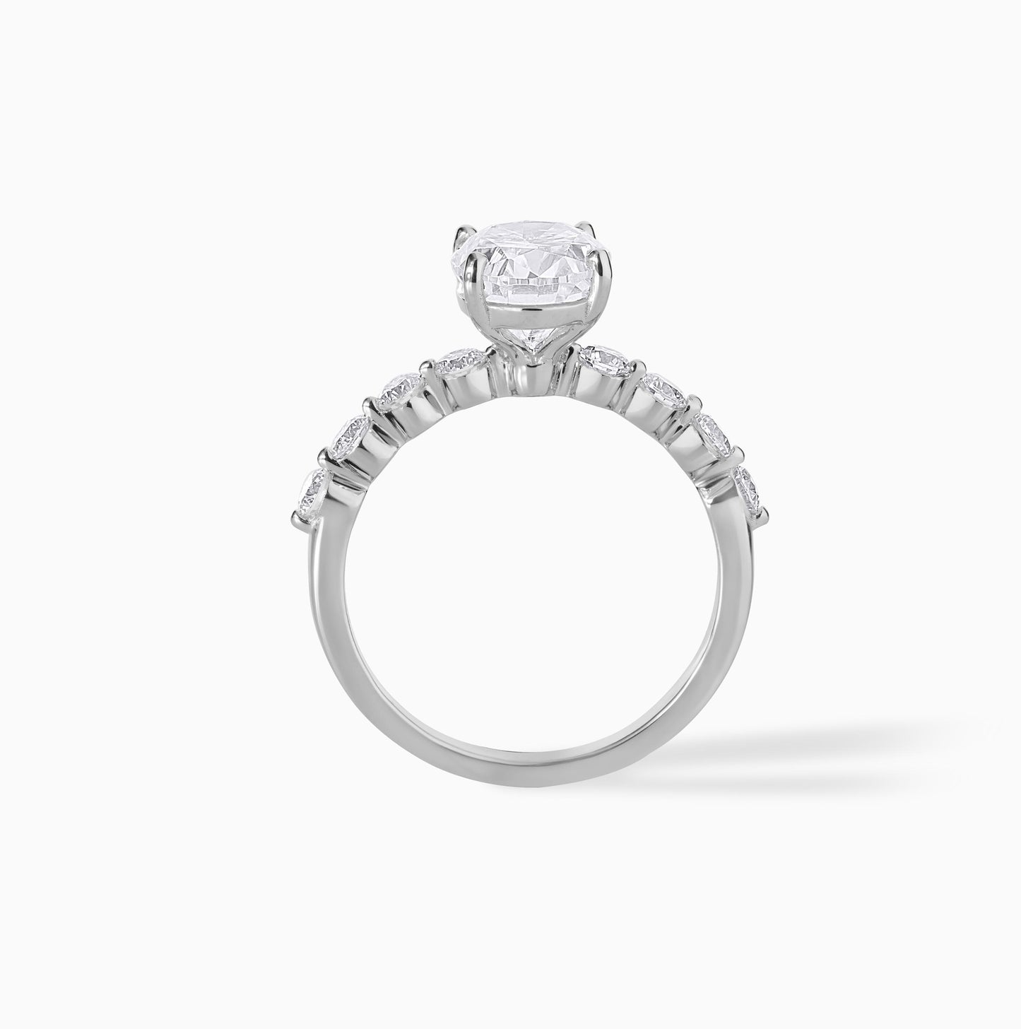 Oval Cut Moissanite Engagement Ring