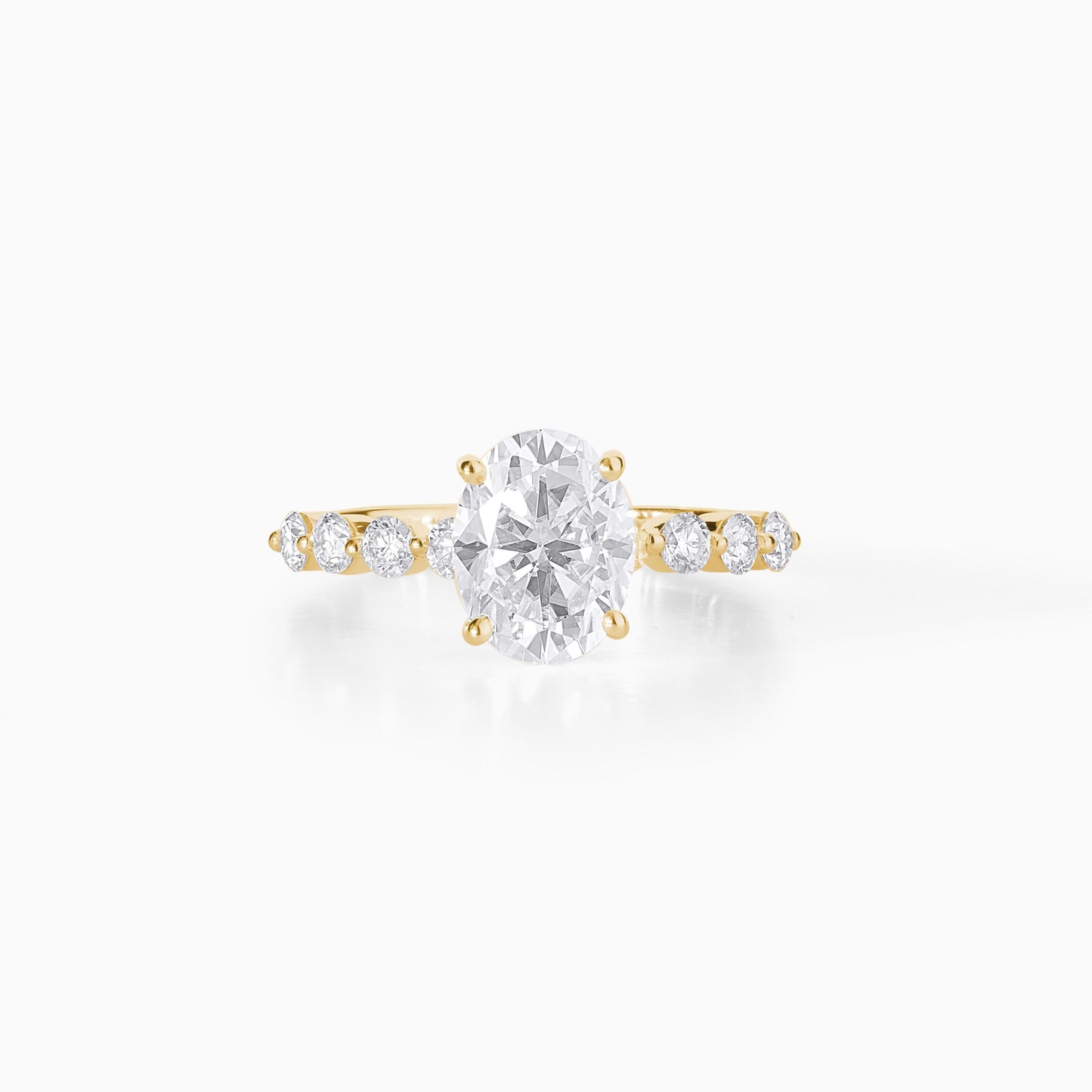 Oval Cut Moissanite Engagement Ring