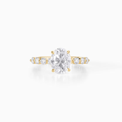 Oval Cut Moissanite Engagement Ring