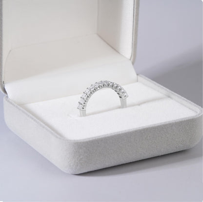Emerald Moissanite Eternity Wedding Band