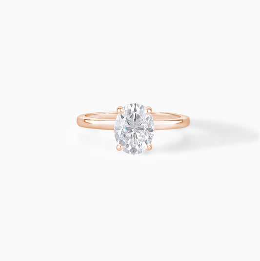 Oval Cut Moissanite Engagement Ring