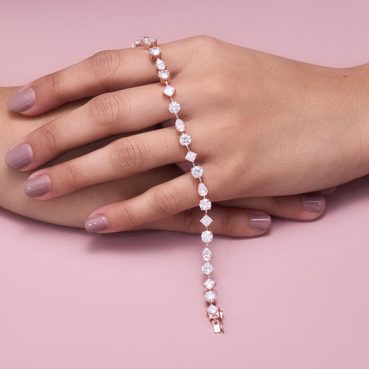 Moissanite Tennis Bracelet: Sterling Silver, Diamond Alternative, Bridal Jewelry