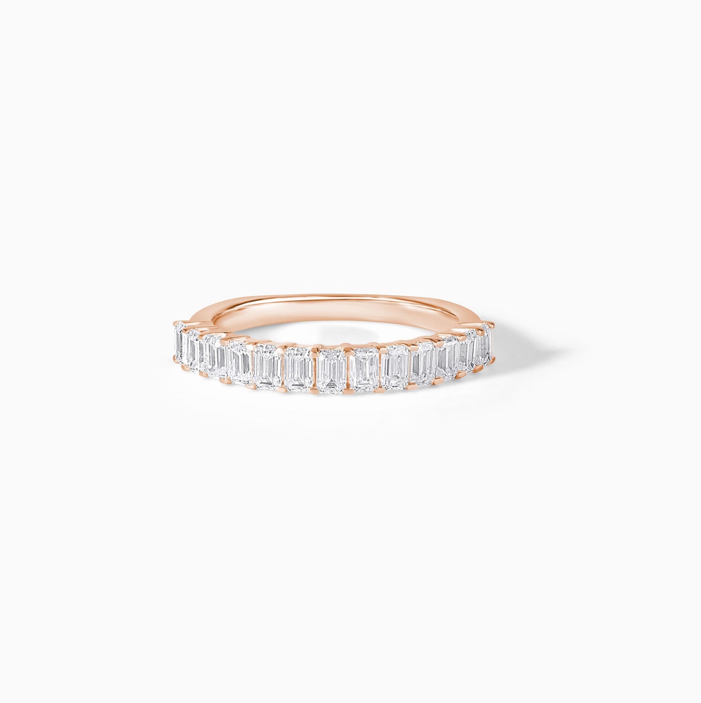 Emerald Moissanite Eternity Wedding Band