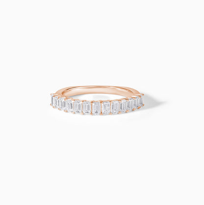 Emerald Moissanite Eternity Wedding Band