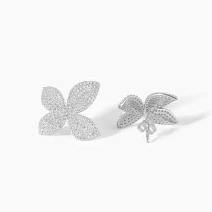 Flower Shape Moissanite Stud Earring