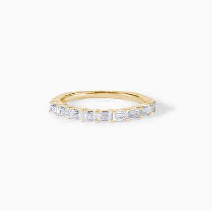 Dainty Baguette Moissanite Eternity Band, Minimalist Wedding Ring, Thin Stackable Ring, Delicate Anniversary Band, Bridal Jewelry Gift
