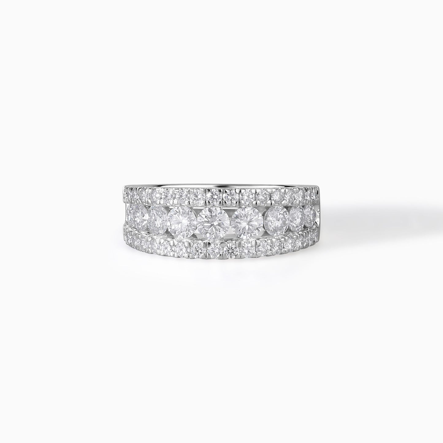 Sterling Silver Moissanite Eternity Band: Diamond Alternative Wedding Ring