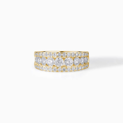 Sterling Silver Moissanite Eternity Band: Diamond Alternative Wedding Ring