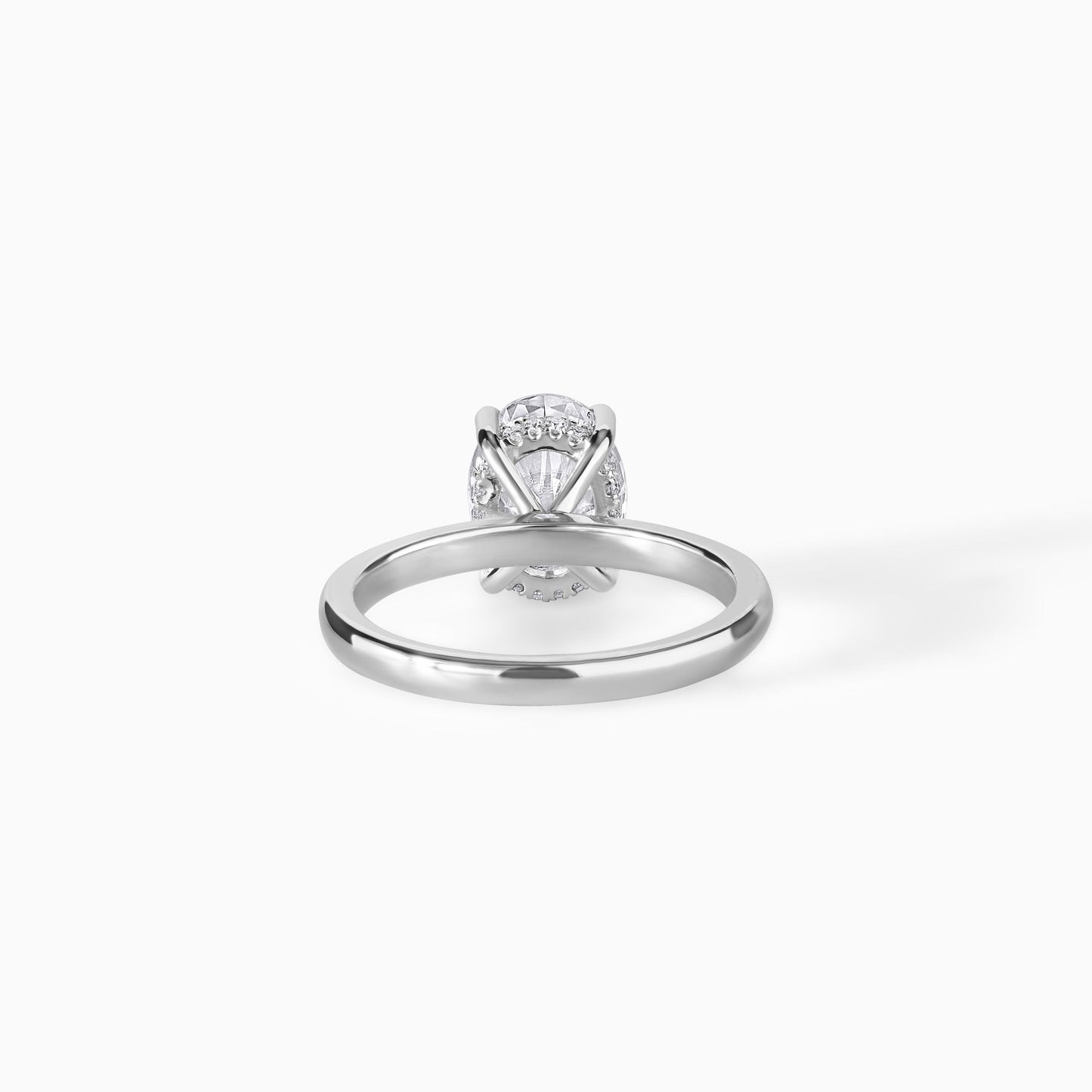 Oval Moissanite Ring in Sterling Silver - Elegant Engagement Ring and Alternative Anniversary Gift Idea.