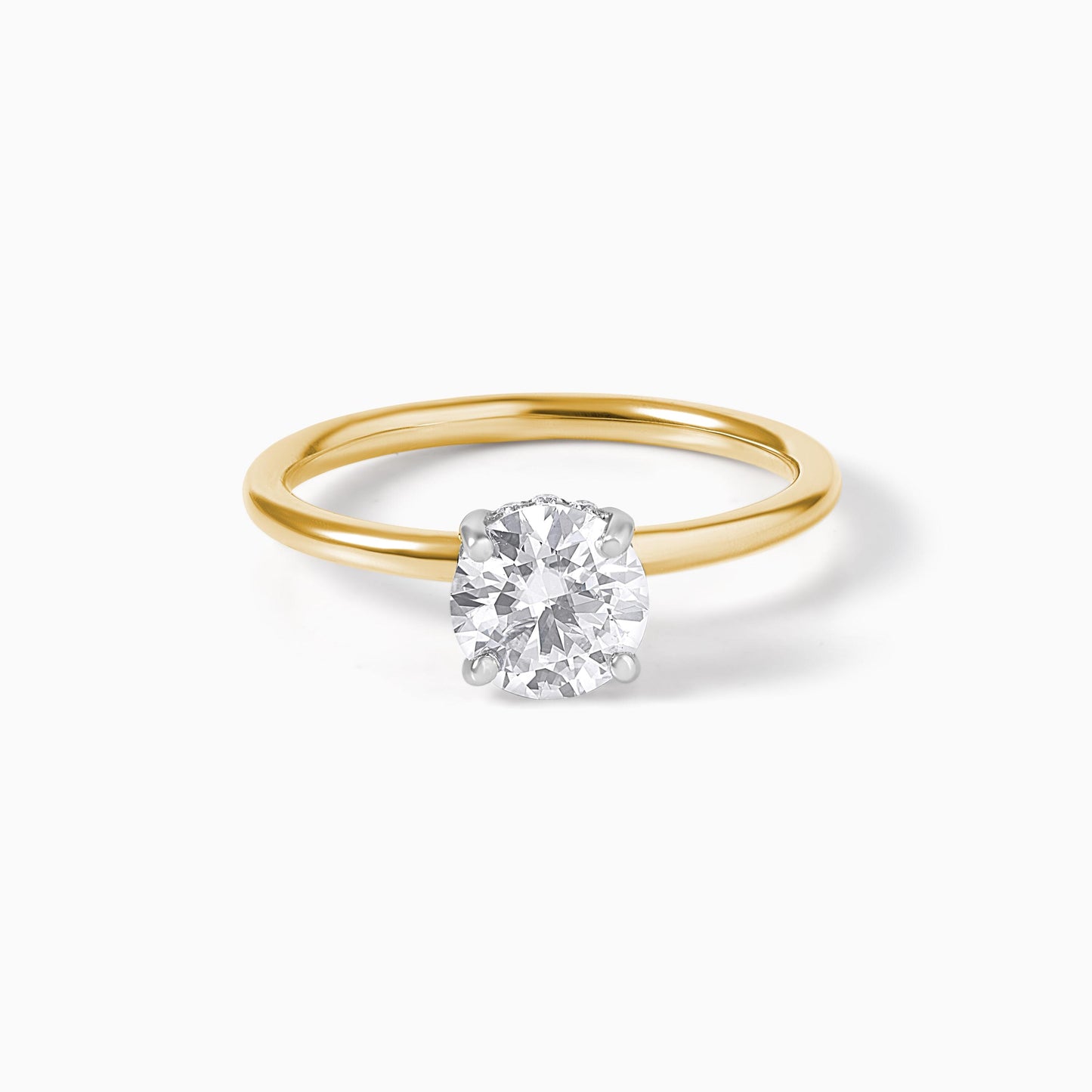 Moissanite Engagement Ring Sterling Silver Round Cut Stone Diamond Alternative Bridal Jewelry Wedding Band Anniversary Gift Elegant Design