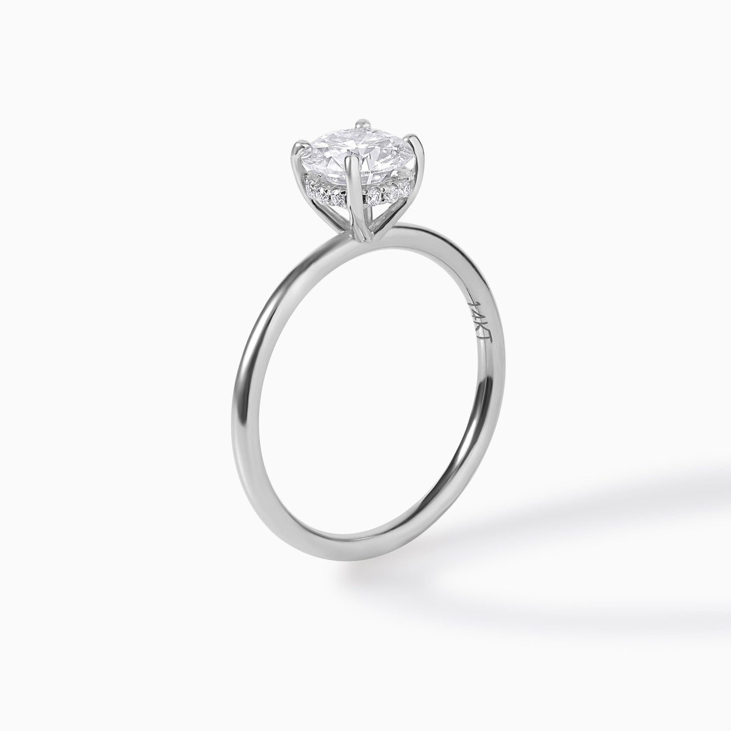 Moissanite Engagement Ring Sterling Silver Round Cut Stone Diamond Alternative Bridal Jewelry Wedding Band Anniversary Gift Elegant Design
